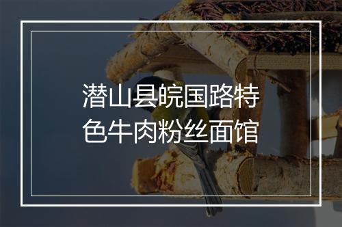 潜山县皖国路特色牛肉粉丝面馆