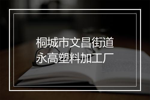 桐城市文昌街道永高塑料加工厂