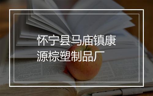 怀宁县马庙镇康源棕塑制品厂