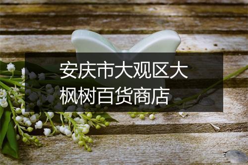 安庆市大观区大枫树百货商店