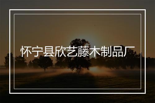 怀宁县欣艺藤木制品厂