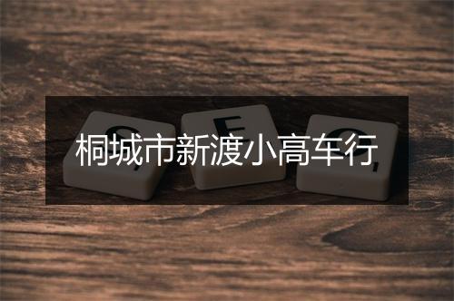 桐城市新渡小高车行