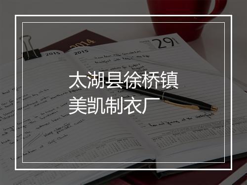 太湖县徐桥镇美凯制衣厂