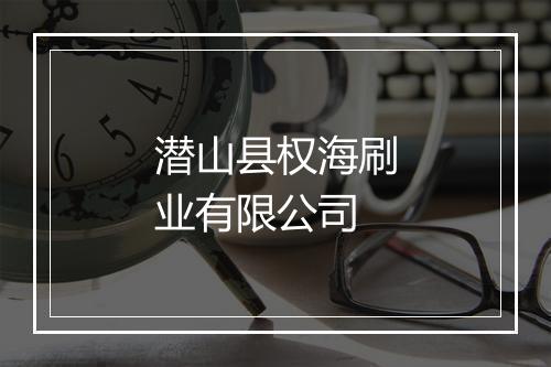 潜山县权海刷业有限公司