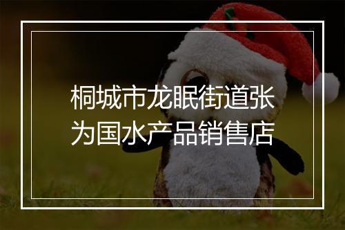 桐城市龙眠街道张为国水产品销售店