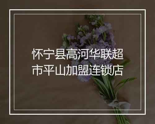 怀宁县高河华联超市平山加盟连锁店