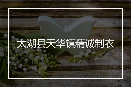 太湖县天华镇精诚制衣