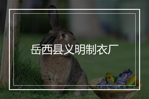 岳西县义明制衣厂