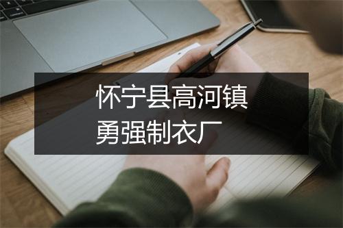 怀宁县高河镇勇强制衣厂