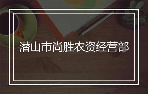 潜山市尚胜农资经营部