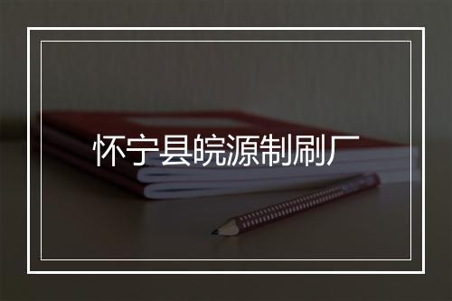 怀宁县皖源制刷厂