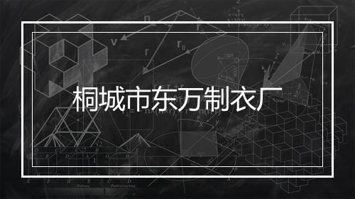 桐城市东万制衣厂