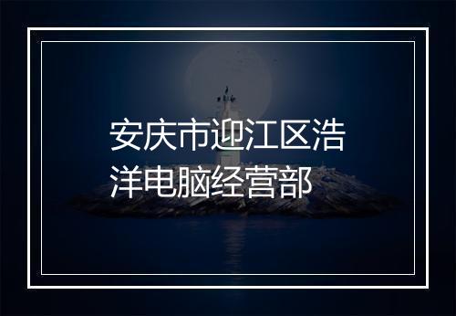 安庆市迎江区浩洋电脑经营部