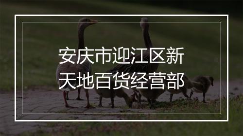 安庆市迎江区新天地百货经营部