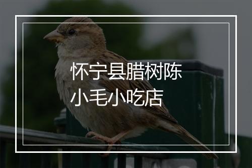怀宁县腊树陈小毛小吃店