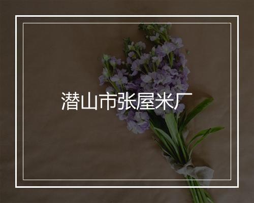 潜山市张屋米厂