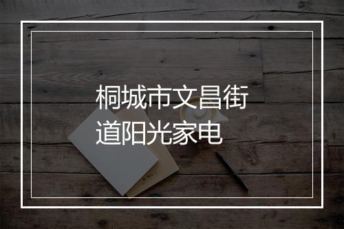 桐城市文昌街道阳光家电