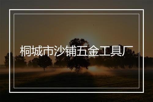 桐城市沙铺五金工具厂