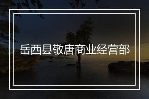 岳西县敬唐商业经营部