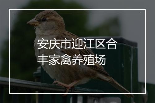 安庆市迎江区合丰家禽养殖场