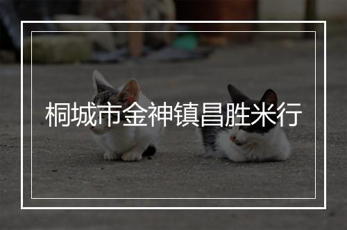 桐城市金神镇昌胜米行