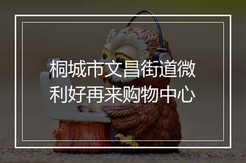 桐城市文昌街道微利好再来购物中心