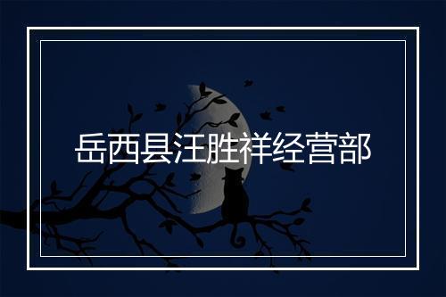 岳西县汪胜祥经营部