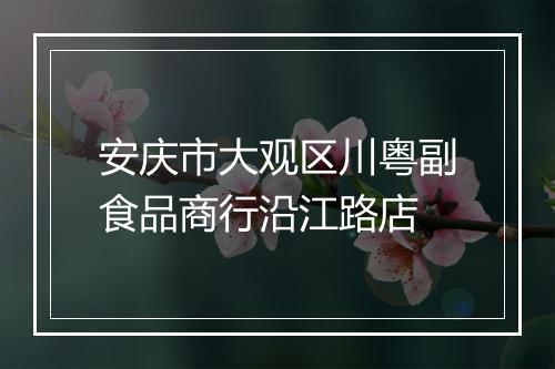 安庆市大观区川粤副食品商行沿江路店