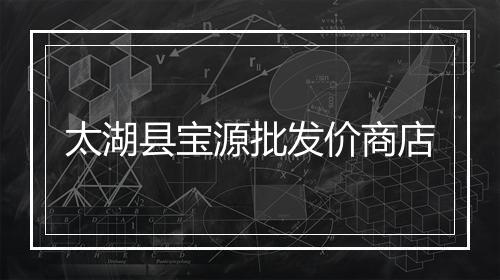 太湖县宝源批发价商店