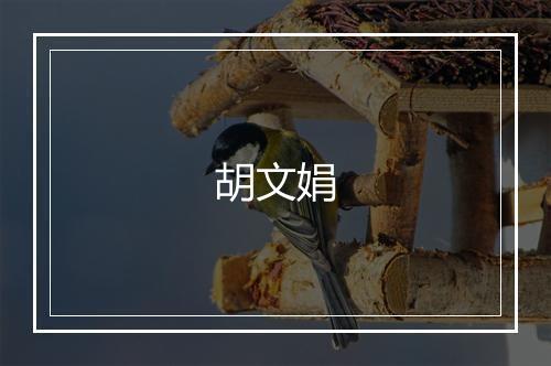 胡文娟