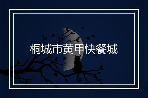 桐城市黄甲快餐城