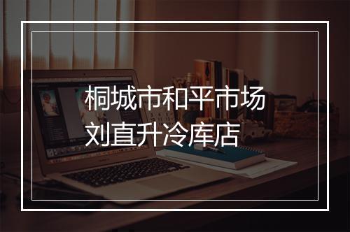 桐城市和平市场刘直升冷库店