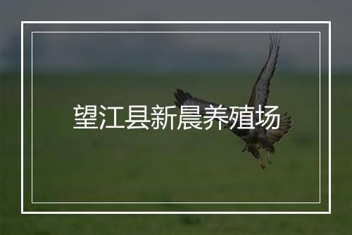 望江县新晨养殖场