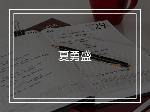 夏勇盛