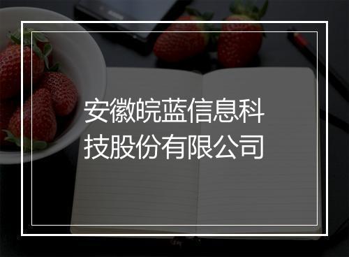 安徽皖蓝信息科技股份有限公司