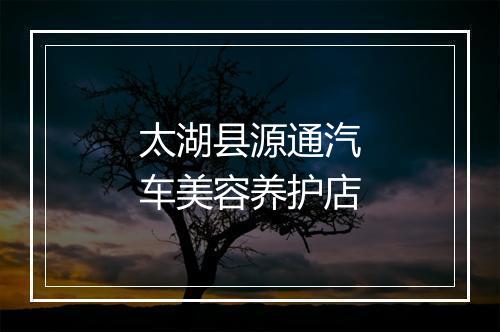太湖县源通汽车美容养护店