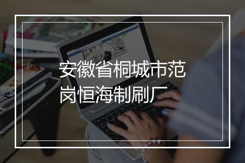 安徽省桐城市范岗恒海制刷厂