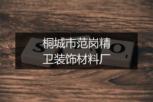 桐城市范岗精卫装饰材料厂