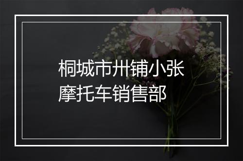 桐城市卅铺小张摩托车销售部