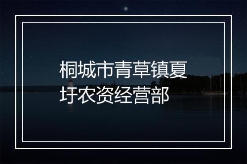 桐城市青草镇夏圩农资经营部