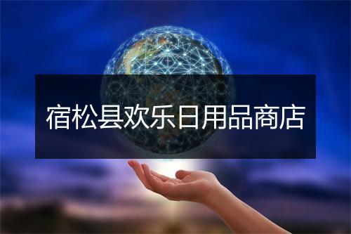 宿松县欢乐日用品商店