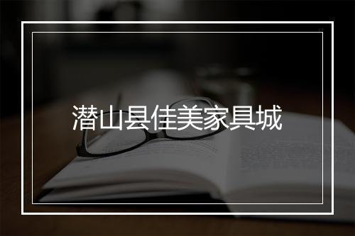 潜山县佳美家具城