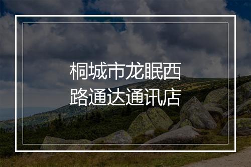 桐城市龙眠西路通达通讯店