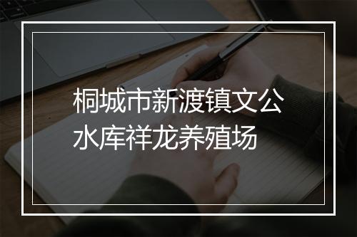 桐城市新渡镇文公水库祥龙养殖场