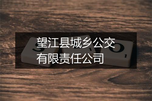 望江县城乡公交有限责任公司