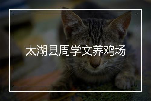 太湖县周学文养鸡场