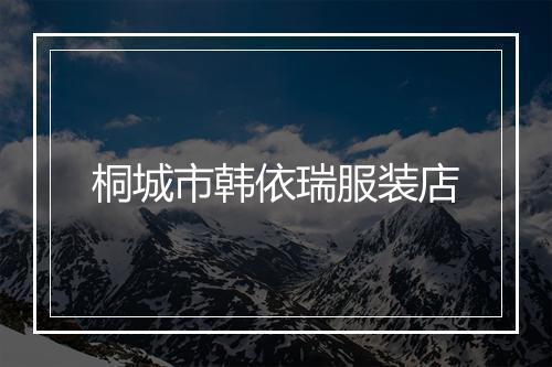 桐城市韩依瑞服装店