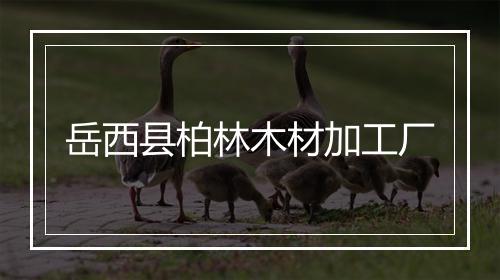 岳西县柏林木材加工厂
