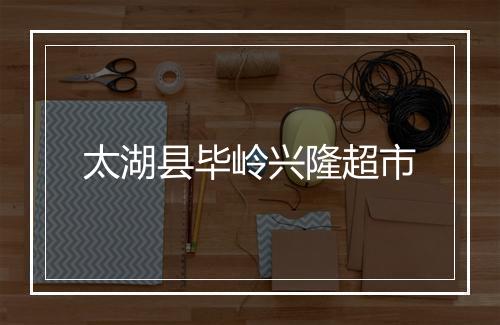 太湖县毕岭兴隆超市