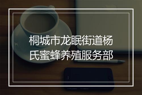 桐城市龙眠街道杨氏蜜蜂养殖服务部